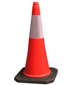 CONO C/REFLECTIVO SEMIFLEXIBLE BASE CAUCHO 50CM