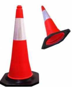 CONO C/REFLECTIVO SEMIFLEXIBLE BASE CAUCHO 75CM